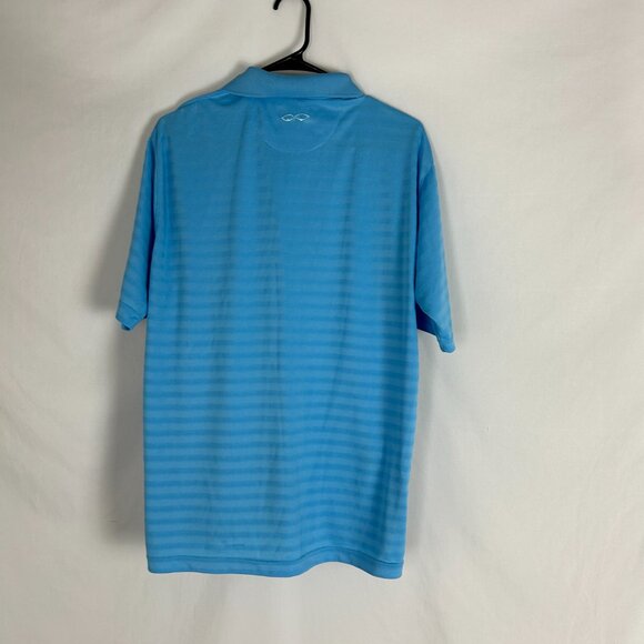 Snake Eyes Blue Striped Polo Shirt dry-18 S - Picture 3 of 5